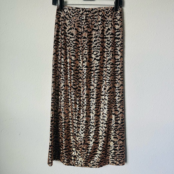 Tiger Strips Sequin Skirt